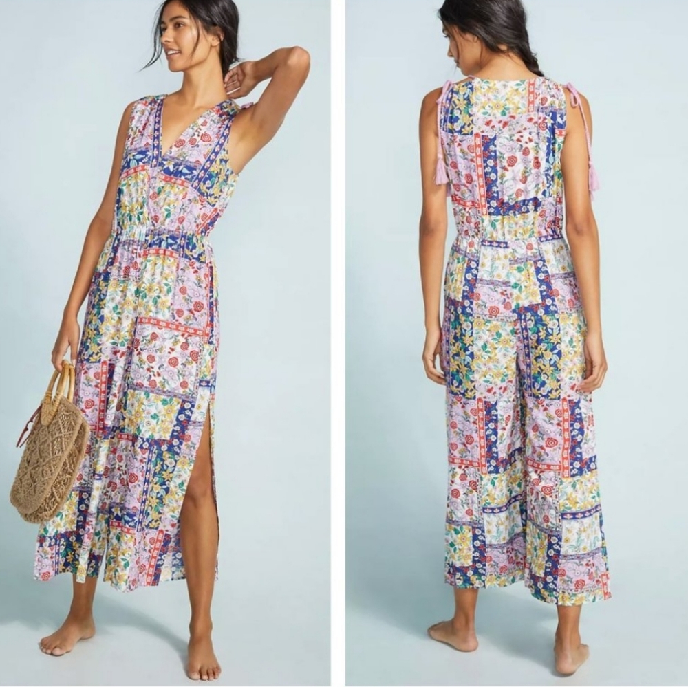 ANTHROPOLOGIE Floral Patchwork Jumpsuit